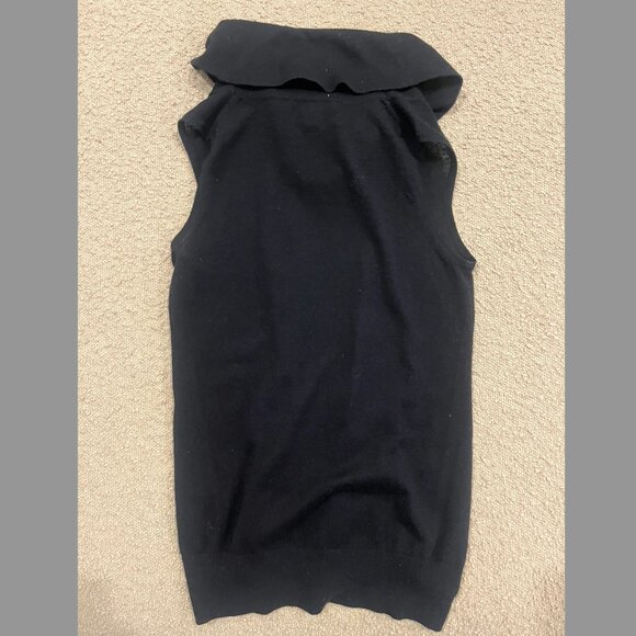 Banana Republic Cashmere Cowl Neck Sleeveless Sweater, Black Size XS - Picture 2 of 3